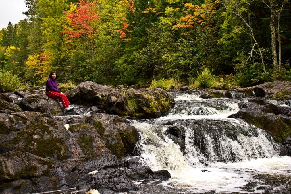 Copper Falls surrounded by fall colors