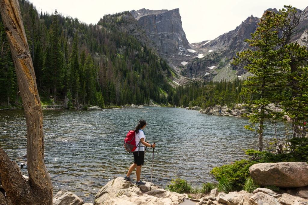 Emerald Lake in Rocky Mountain National Park in Colorado.