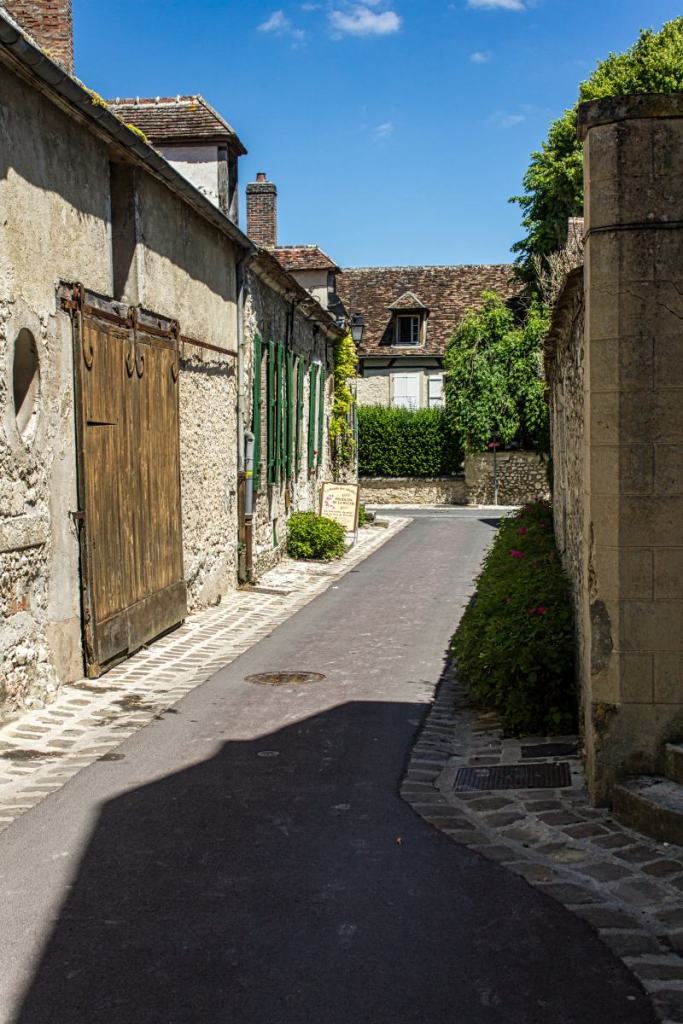 Empty street in the small medieval town of Provins, France.