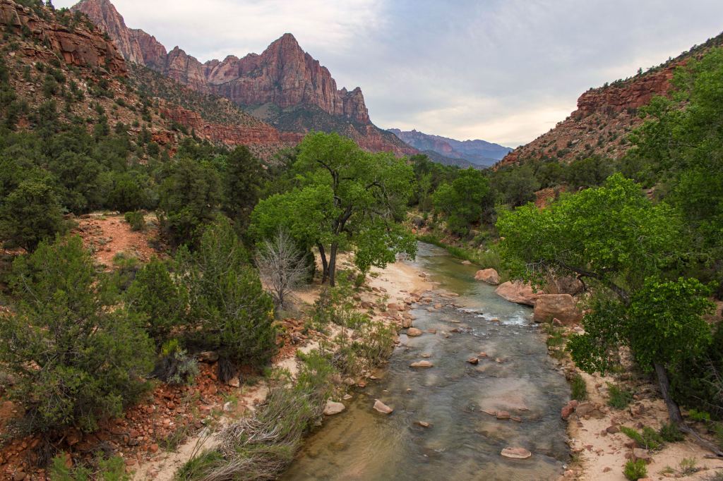 Main canyon of Zion National Park in Utah